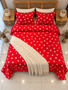 Housse de couette 6 Pieces 100% Coton Coeurs Rouge Motif 2 