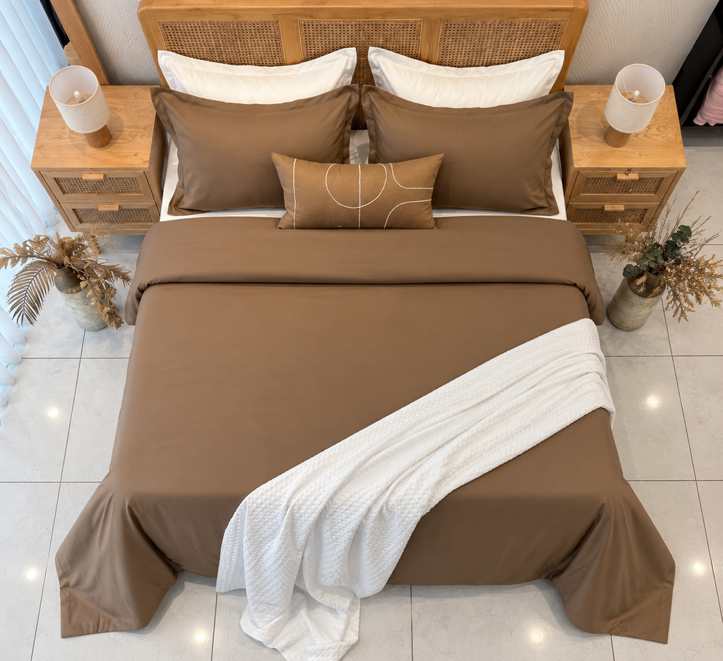 Housse de couette 7 Pieces Marron