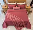 Housse de couette 7 Pieces Rose poudré foncé