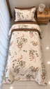 Housse de couette Une place Marron