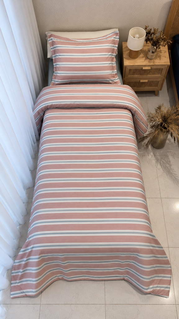 Housse de couette Une place Rose