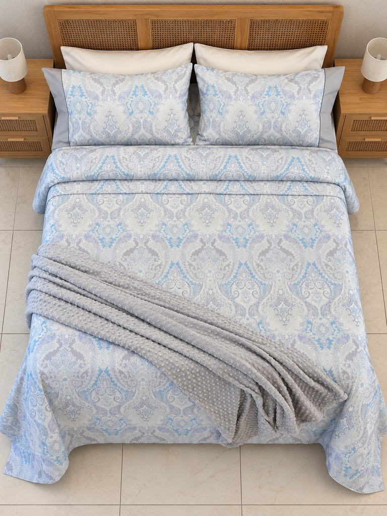 Parure de drap PoloPolo 4 Pieces Motif 1 Blue