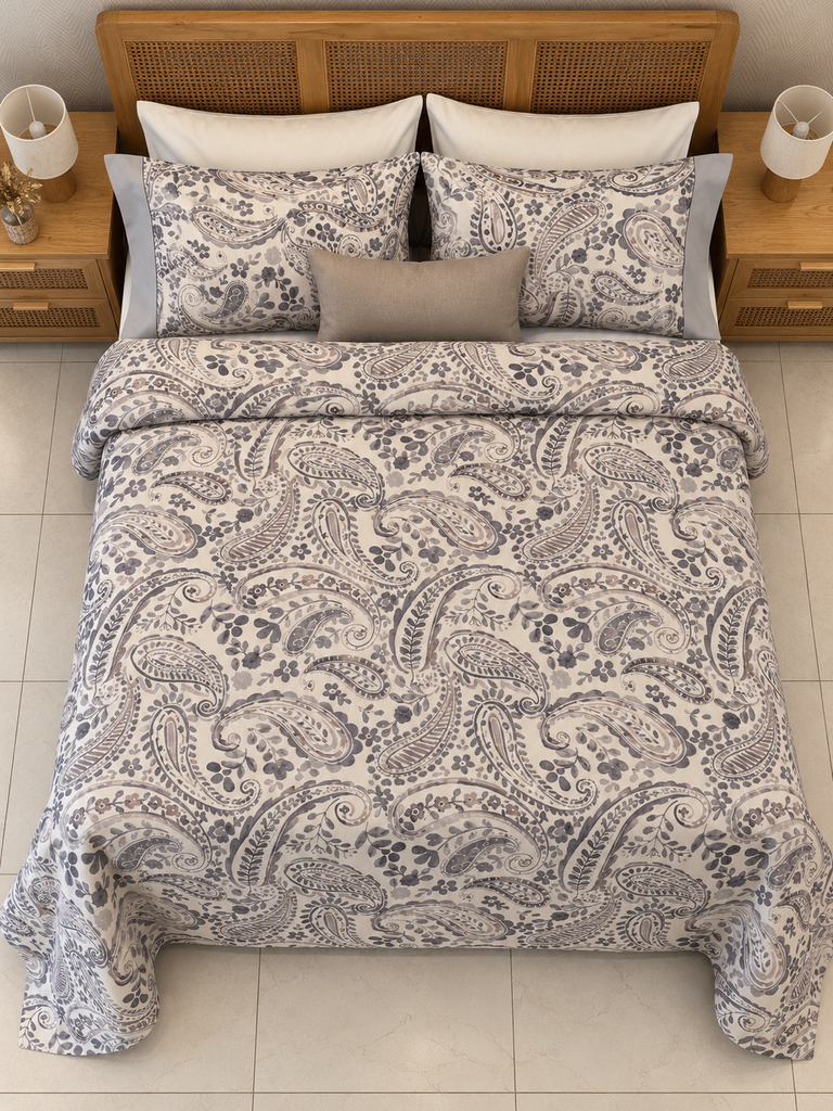 Parure de drap PoloPolo 4 Pieces Motif 2 Gris 