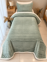 Couverture rayure une place 2 Pieces BBH Vert
