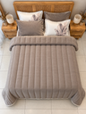 Couverture 5 Pieces double face taupe