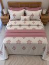 Couvre lit 4 Pieces Sapin Rose