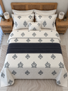 Couvre lit 4 Pieces Sapin Bleu vert
