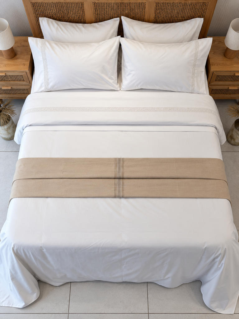 Parure de drap POLOPOLO Bordé 100% Coton percale Motif 1