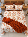 Housse De Couette 6 Pieces Fleur de Terracotta