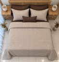 Housse De Couette 6 Pieces Vichy Cappuccino