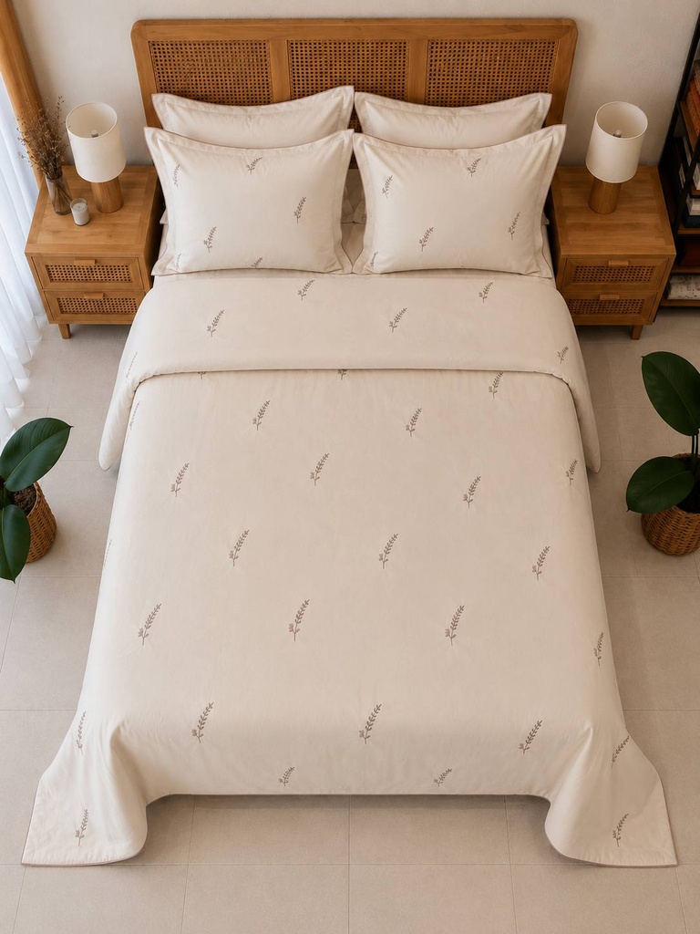 [Housse de couette - EMAS petite fleures - Brodé - 100% coton] Housse de couette Brodé 100% Coton - Emas