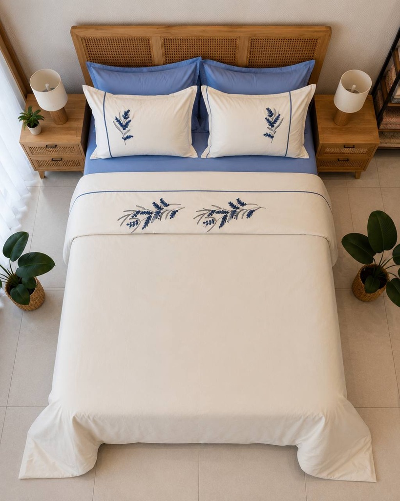 Housse de couette Brodé 100% Coton - Emas  