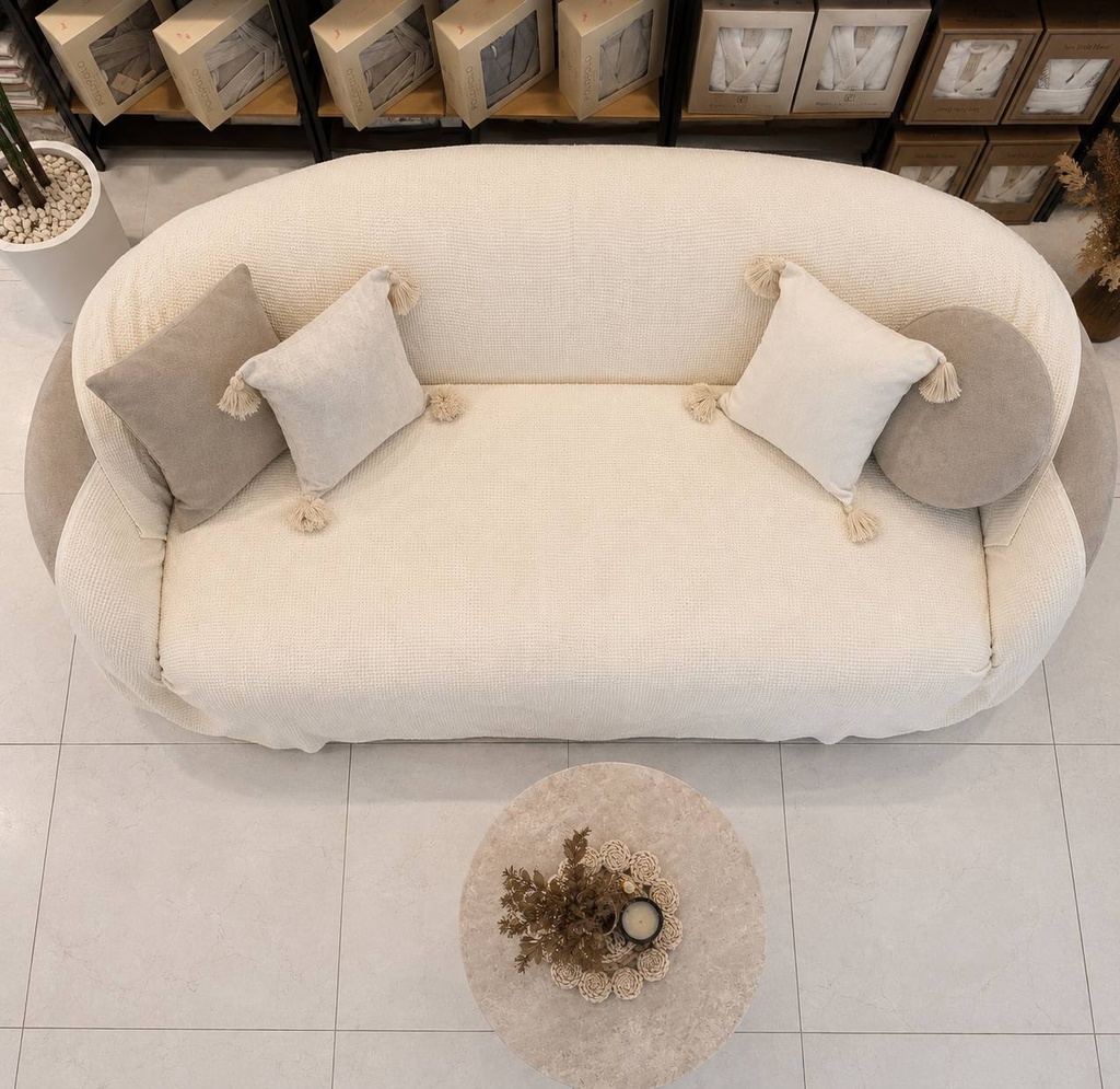 Plaid Gaufrée – Blanc Cassé