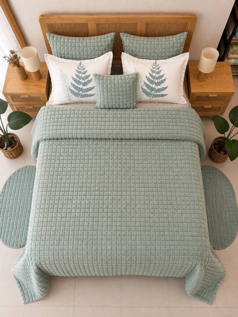 Couverture 8 pieces Vert