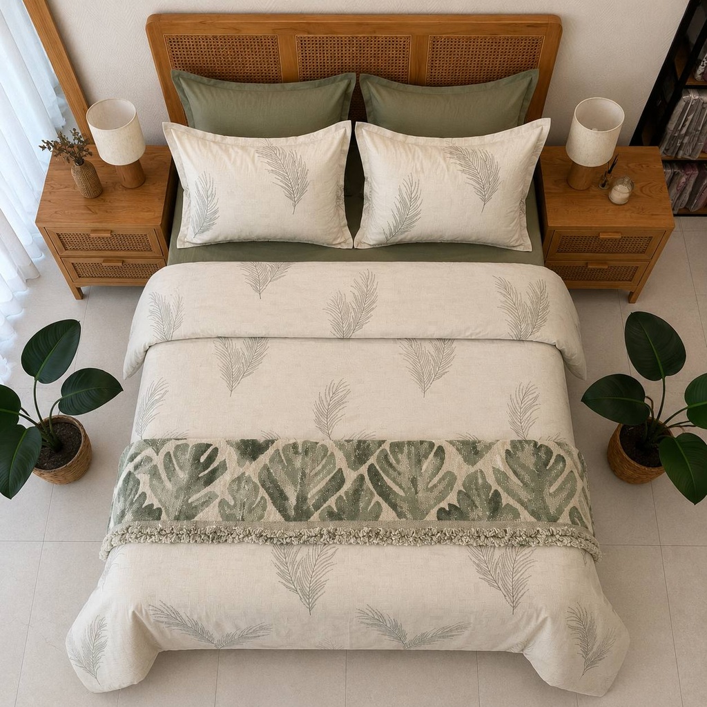 Housse de couette 6 Pieces Emas Home Vert