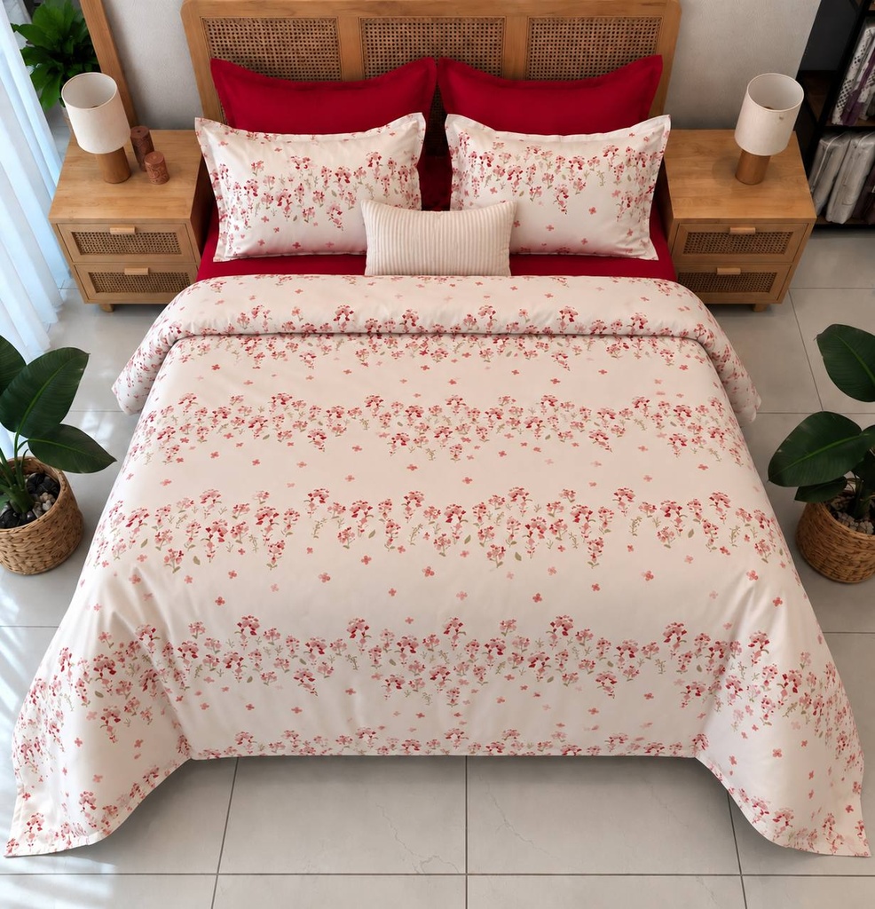 Parure De Drap  6 Pieces jardin en rubans