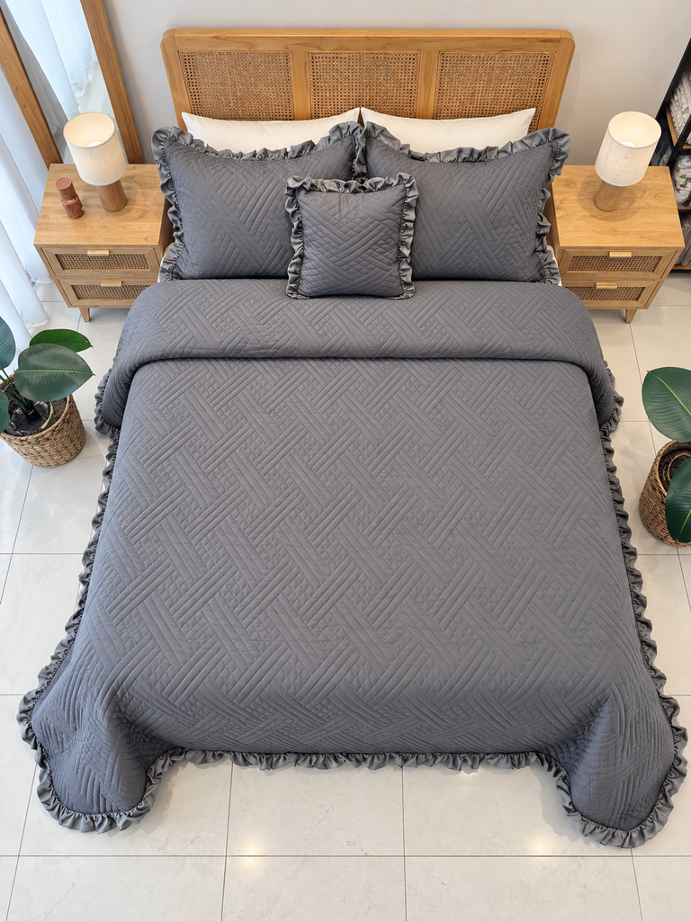 Boutis rimas 4 pieces gris