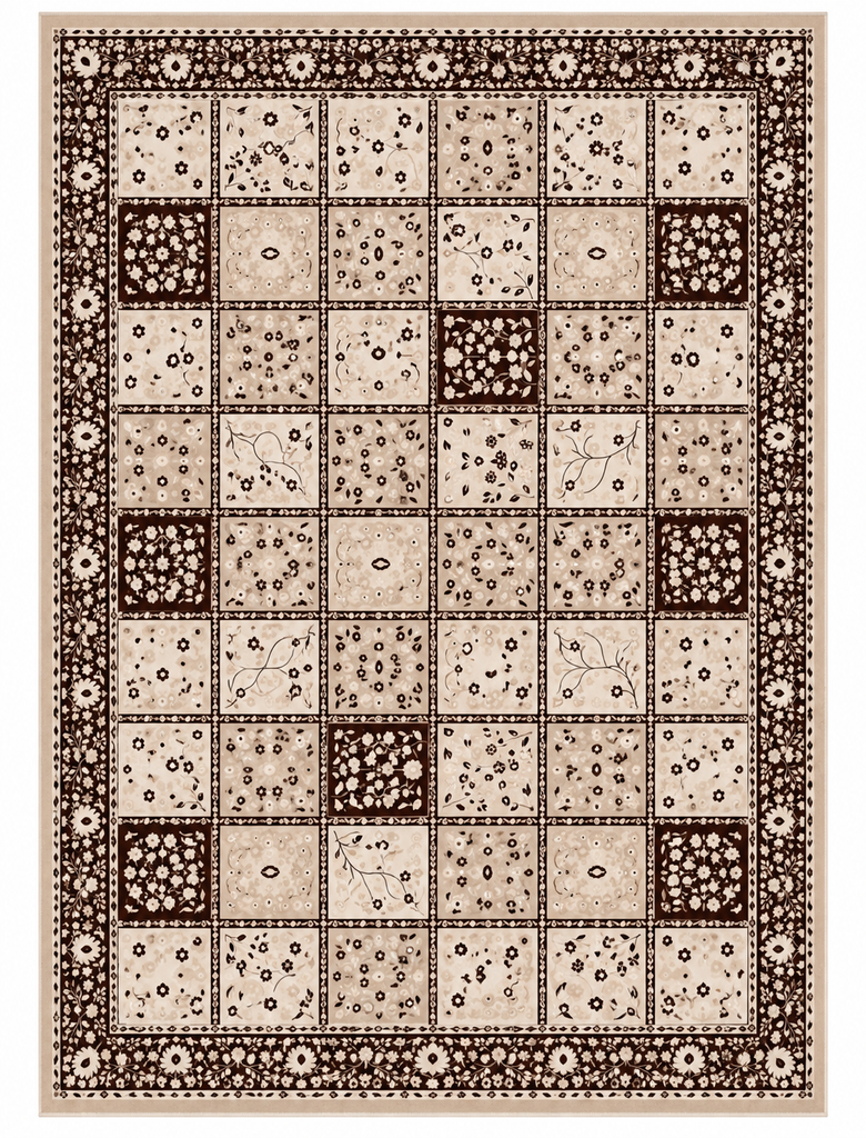 Tapis Patchwork floral oriental