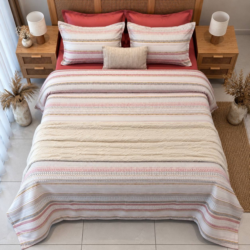 Housse de couette 6 Pieces Rose Chic 
